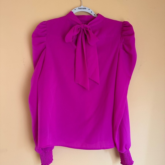 Jealous Tomato Pink Puff Sleeve Ruffled Blouse - Picture 9 of 9